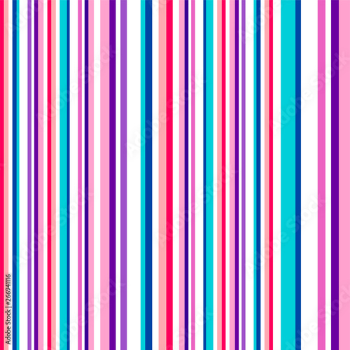 Colorful striped abstract background, variable width stripes.