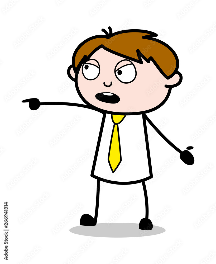 Shouting and Scolding - Office Salesman Employee Cartoon Vector Illustration Shouting and Scolding - Office Salesman Employee Cartoon Vector Illustration