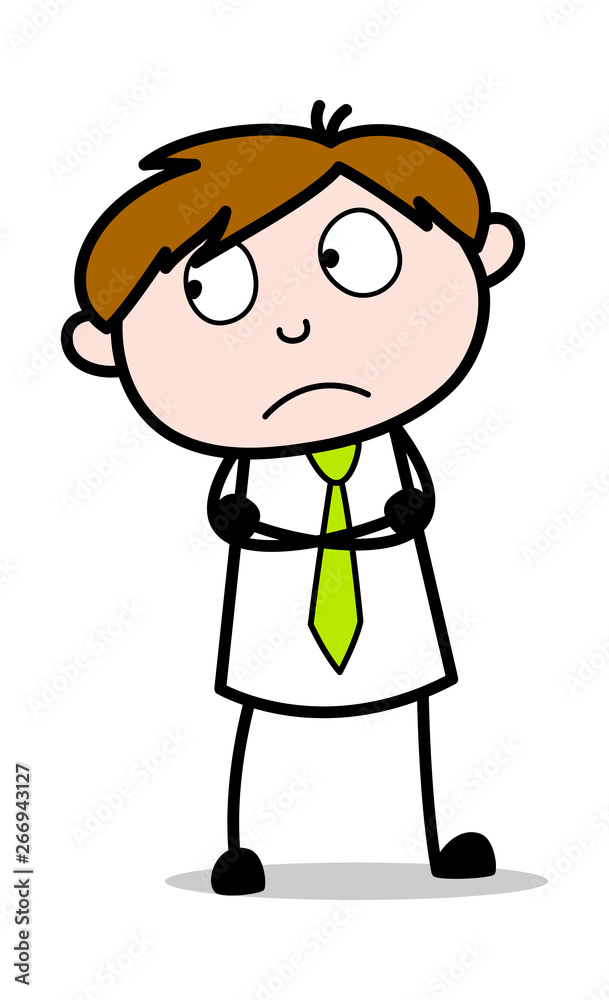 Unhappy - Office Salesman Employee Cartoon Vector Illustration Unhappy - Office Salesman Employee Cartoon Vector Illustration