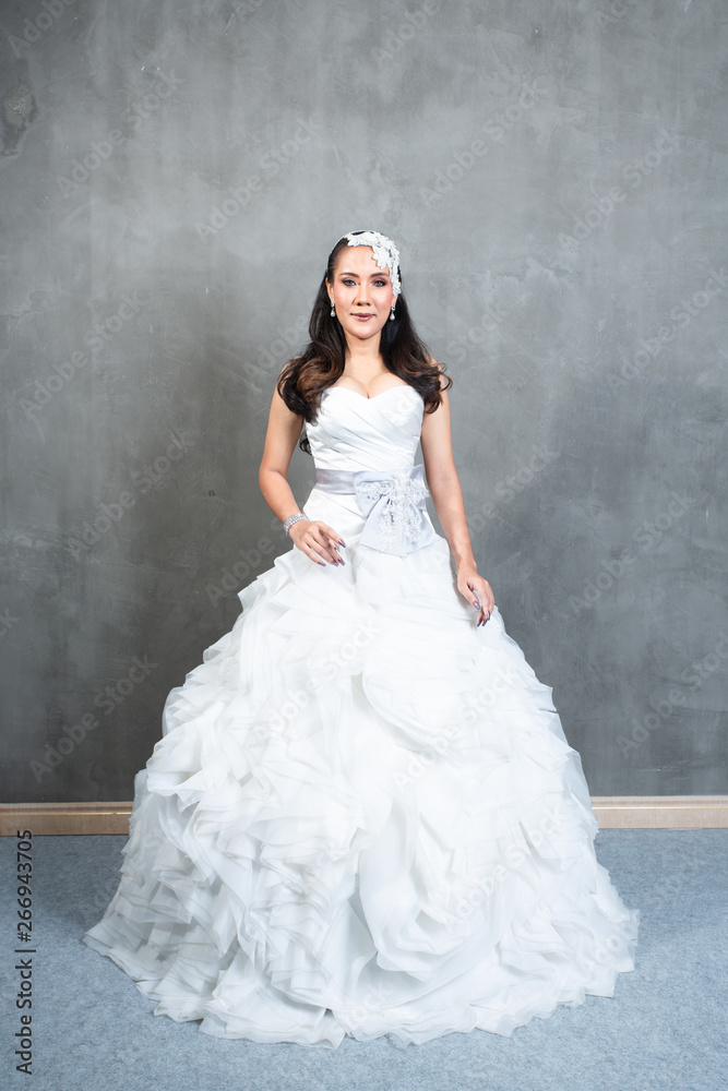 Beautiful woman in wedding dress , Bride Thai style fashion Beautiful woman in wedding dress , Bride Thai style fashion
