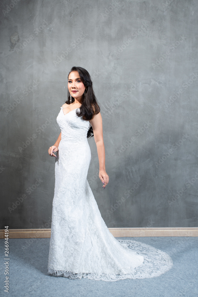 Beautiful woman in wedding dress , Bride Thai style fashion Beautiful woman in wedding dress , Bride Thai style fashion