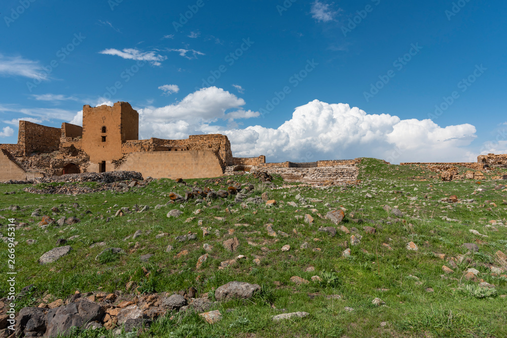 Ani ruins, Kars turkey. Old church, ruined city.