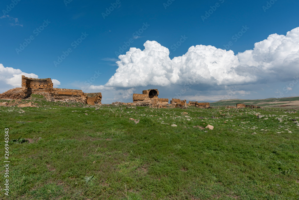 Ani ruins, Kars turkey. Old church, ruined city.