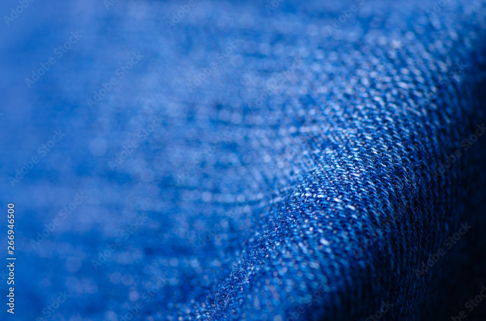 Blue jeans fabric cloth material texture textile macro blur background