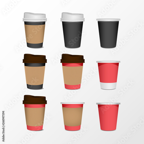 coffee cup product mock up, isolate on white
