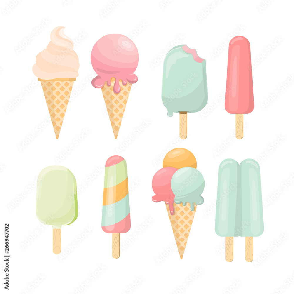 sweet ice cream, isolated. vector sweet ice cream, isolated. vector