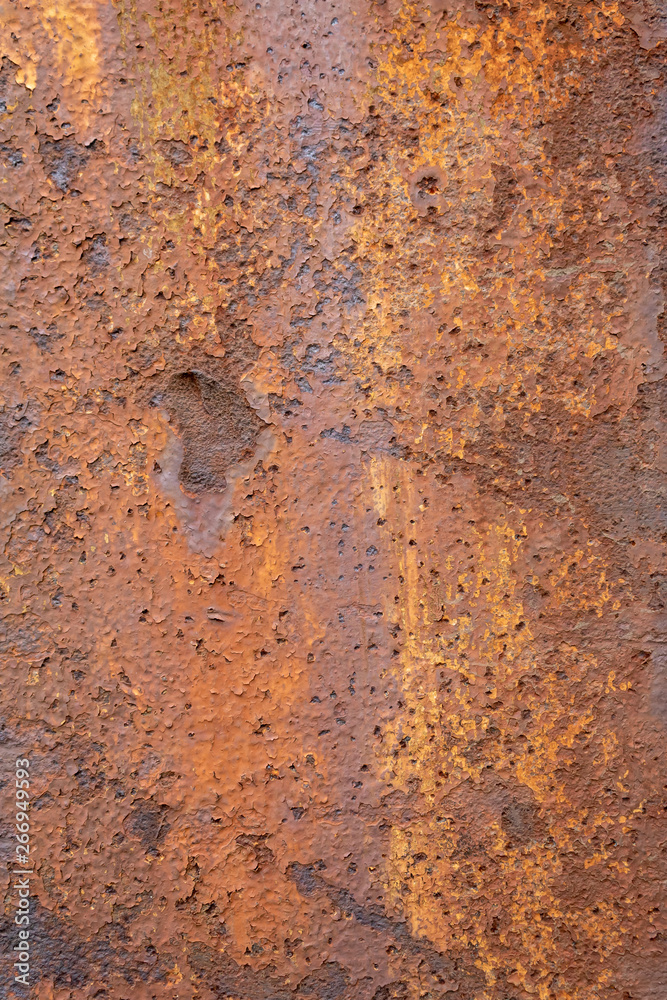 Old Weathered Corrugated Rusty Metal Texture