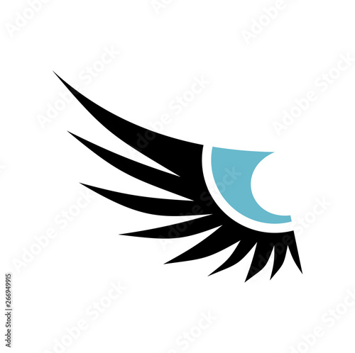 Free Download Wing icon on white background for graphic and web design. Simple vector sign. Internet concept symbol for website button or mobile app. - GFXLoad