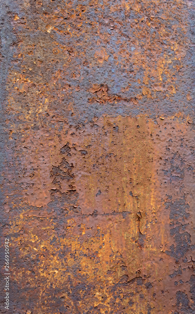 Old Weathered Corrugated Rusty Metal Texture