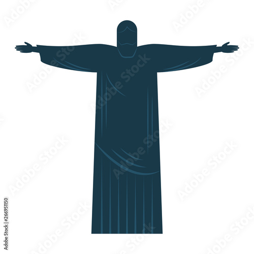 silhouette corcovado christ brazil