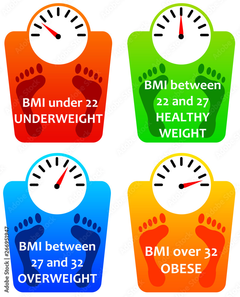 body mass index scale Stock Illustration Adobe Stock