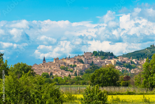 Spello (Italy) - The awesome medieval town in Umbria region, central Italy, during the spring.