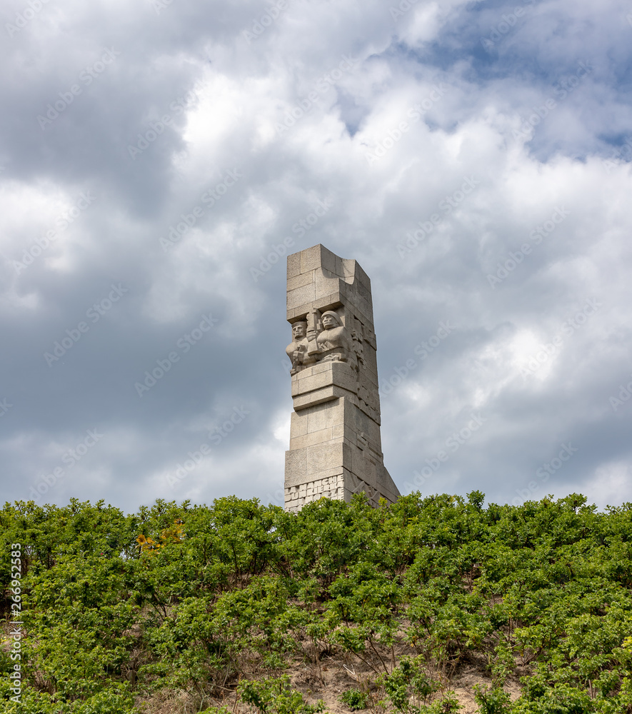 Monument for the memory of Westerplatte (District in Gdansk -Poland), where