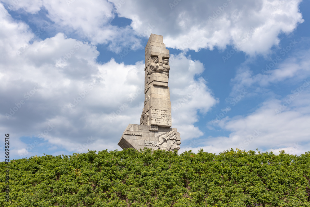 Monument for the memory of Westerplatte (District in Gdansk -Poland), where