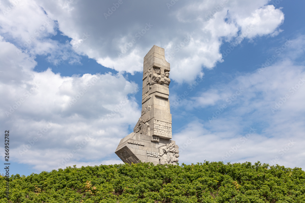 Monument for the memory of Westerplatte (District in Gdansk -Poland), where