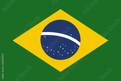 brasil flag flat vector