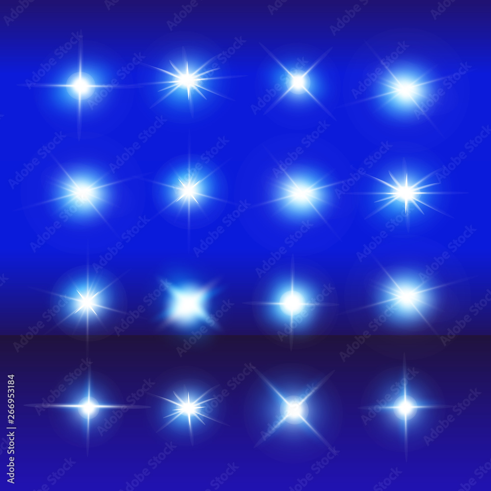 Set of Vector Neon Light Effects. Set of Vector Neon Light Effects.