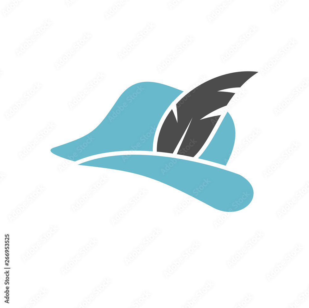 Feather icon on background for graphic and web design. Simple vector sign. Internet concept symbol for website button or mobile app.