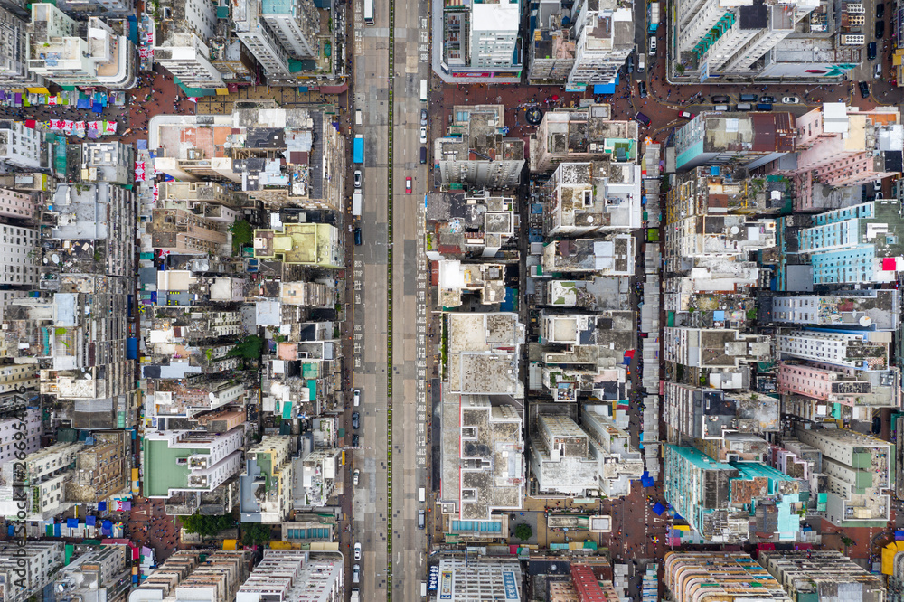Top view of Hong Kong city Top view of Hong Kong city