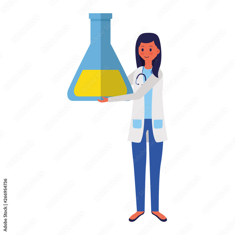Fototapeta premium doctor woman test tube