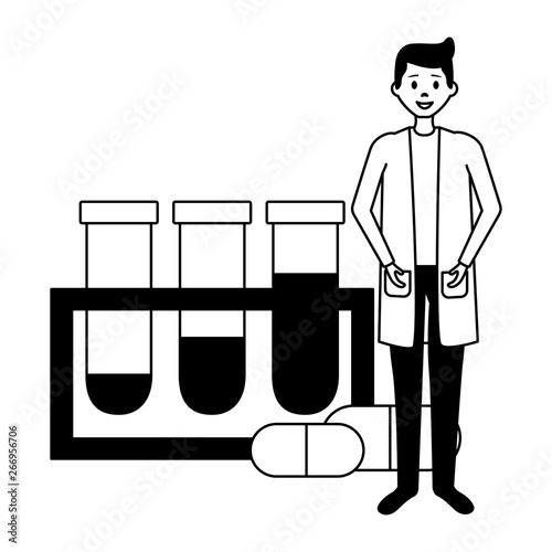 doctor medical flasks laboratory