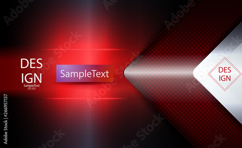 Geometric abstract bright net design with textural dark red arrow
