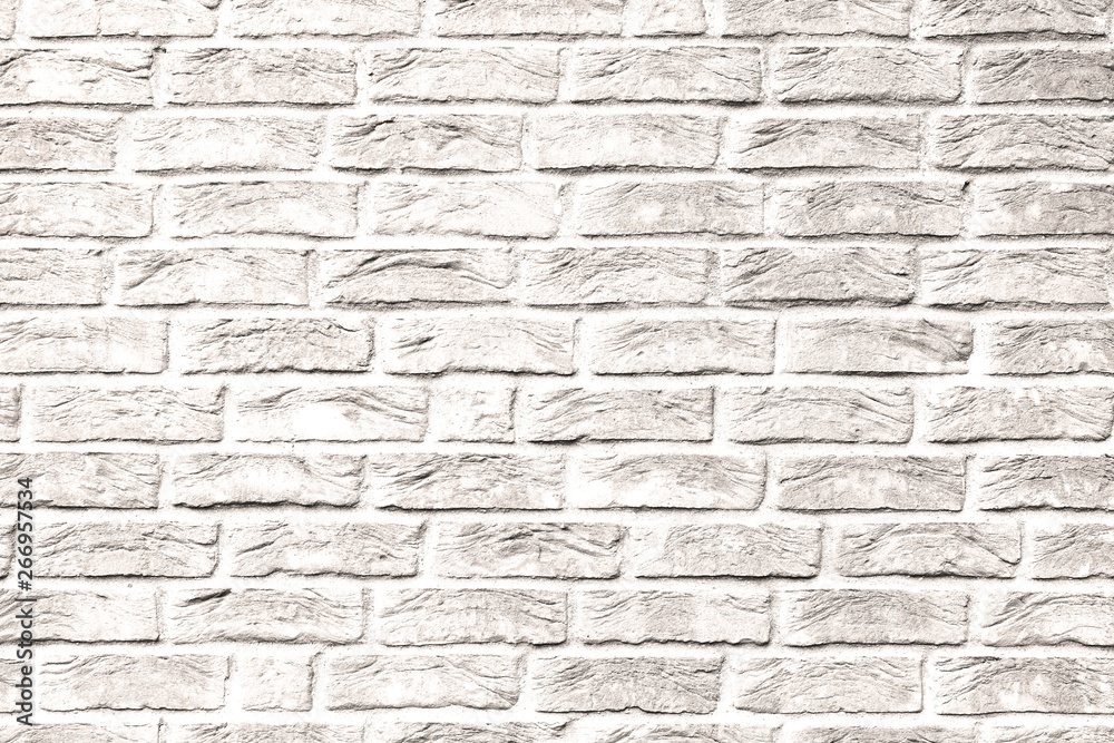 Obraz premium white bricks stone mortar stucco wall background backdrop surface