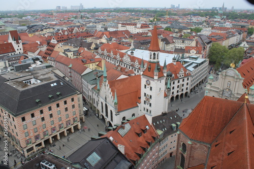 Views of Munich from the highest point of St. Peter’s Cathedral