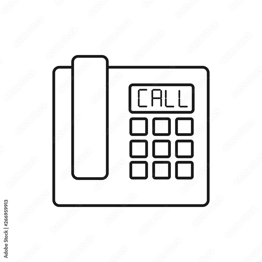 vector outline icon of phone vector outline icon of phone