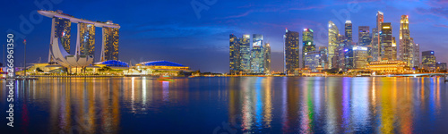Panorama Singapore Marina bay Downtown © joyt
