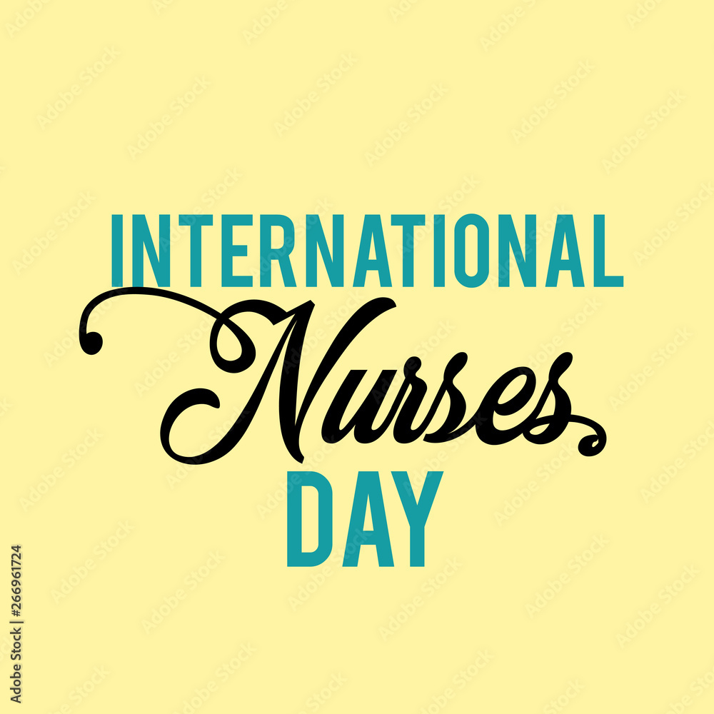 Obraz premium Happy International Nurses Day Vector Template Design Illustration