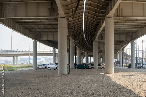 Road bridges in the city, urban landscape
