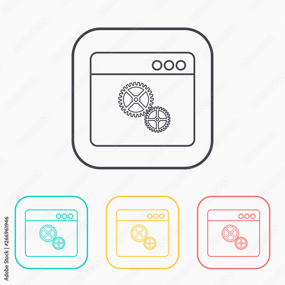 Obraz premium vector outline icon of options window