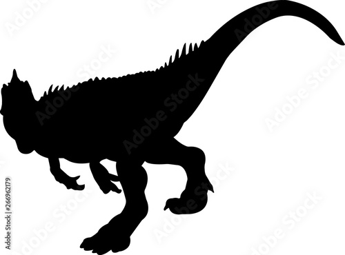 Allosaurus 7 isolated vector silhouette