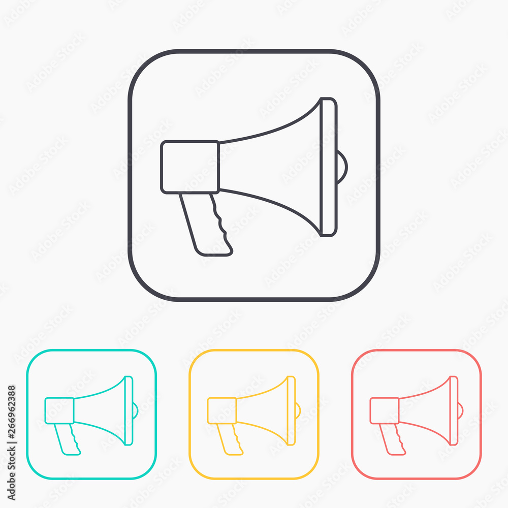 vector outline icon of speaker vector outline icon of speaker