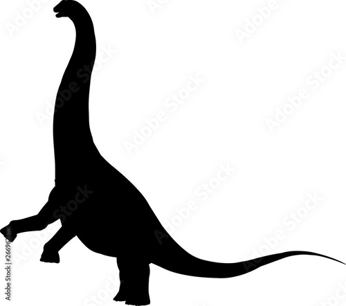 Brachiosaurus 2 isolated vector silhouette