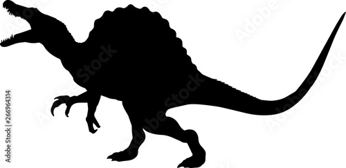 Spinosaurus 8 isolated vector silhouette