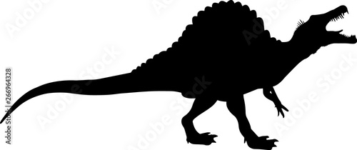 Spinosaurus 9 isolated vector silhouette