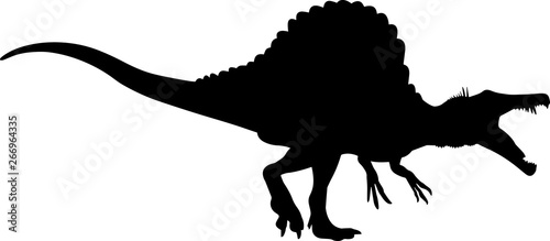 Spinosaurus 10 isolated vector silhouette