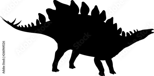 Stegosaurus 1 isolated vector silhouette