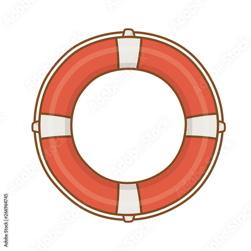 lifebuoy cartoon isolated