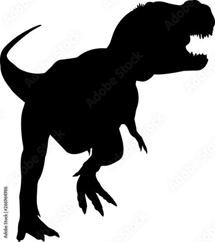 Tyrannosaurus Rex 1 isolated vector silhouette