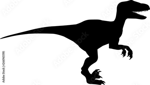 Velociraptor 2 isolated vector silhouette photo