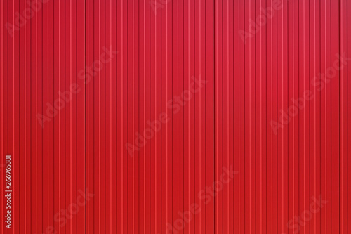 Red metal panel wall