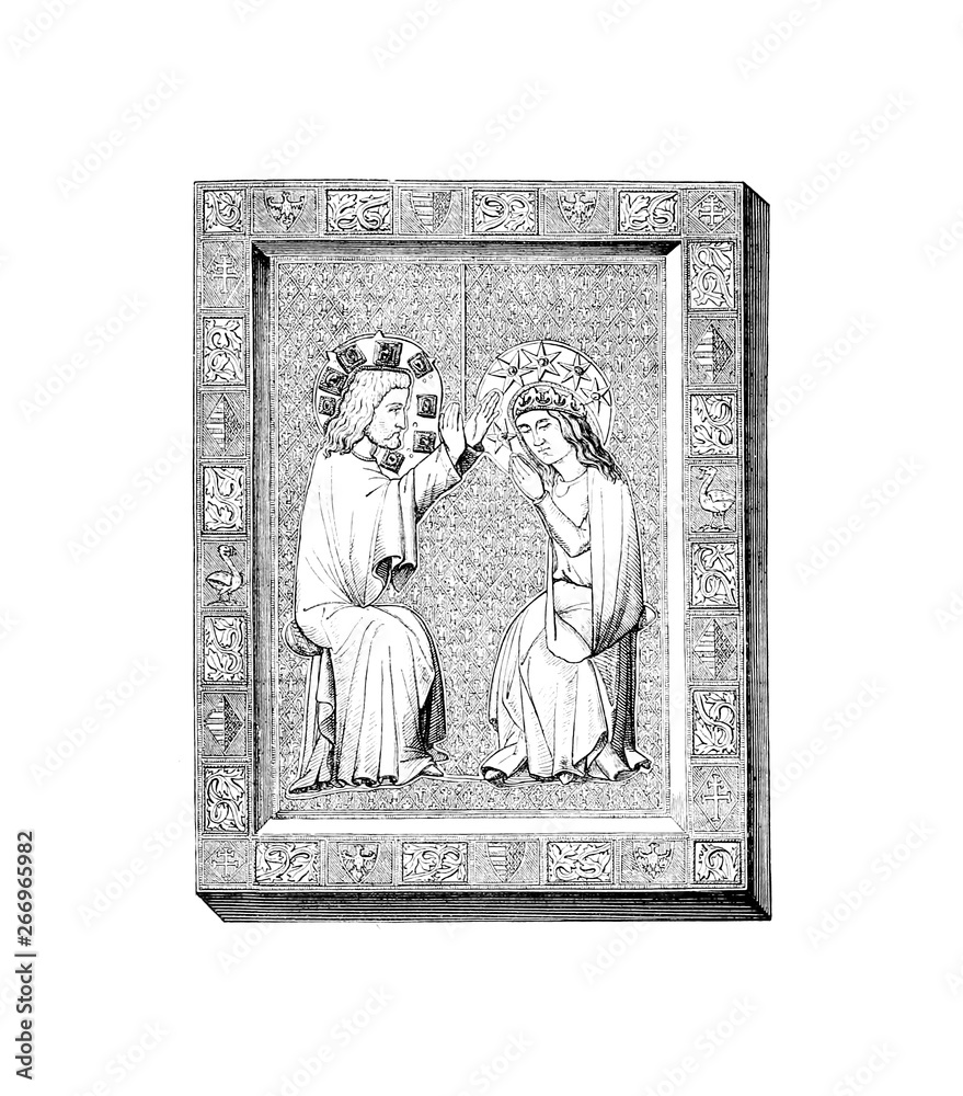 Fototapeta premium Christian illustration. Old image