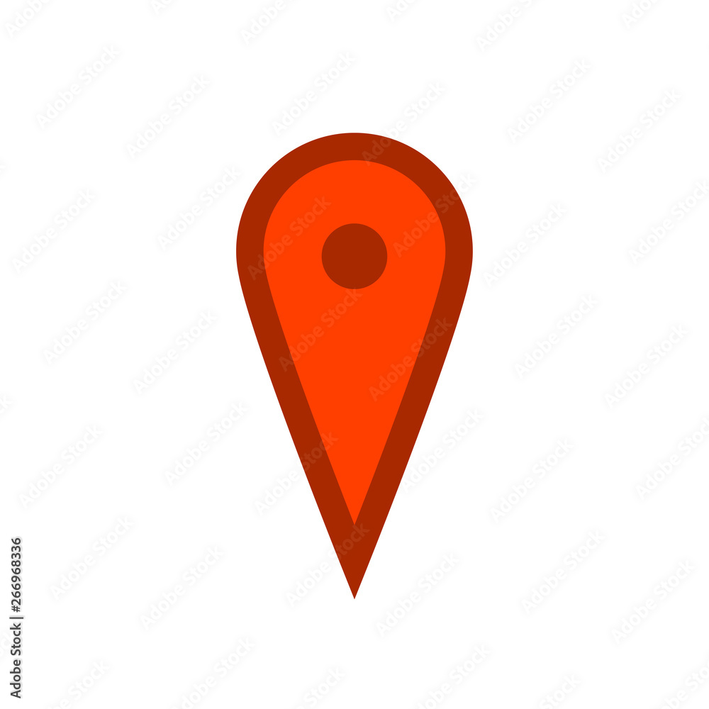 Location map icon, gps pointer mark