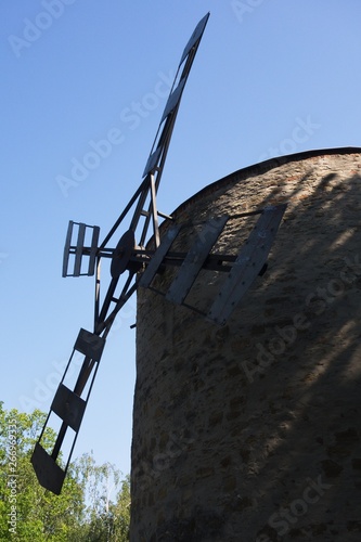 Dutch type stone windmill in Holic, Slovakia. The only preserved windmill in Slovakia. photo