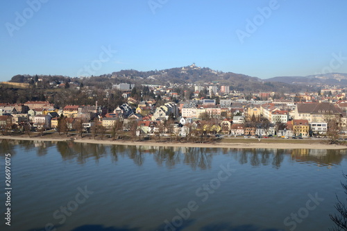 View of Linz Urfahr with the Pöstlingberg and the river Danube © Alois