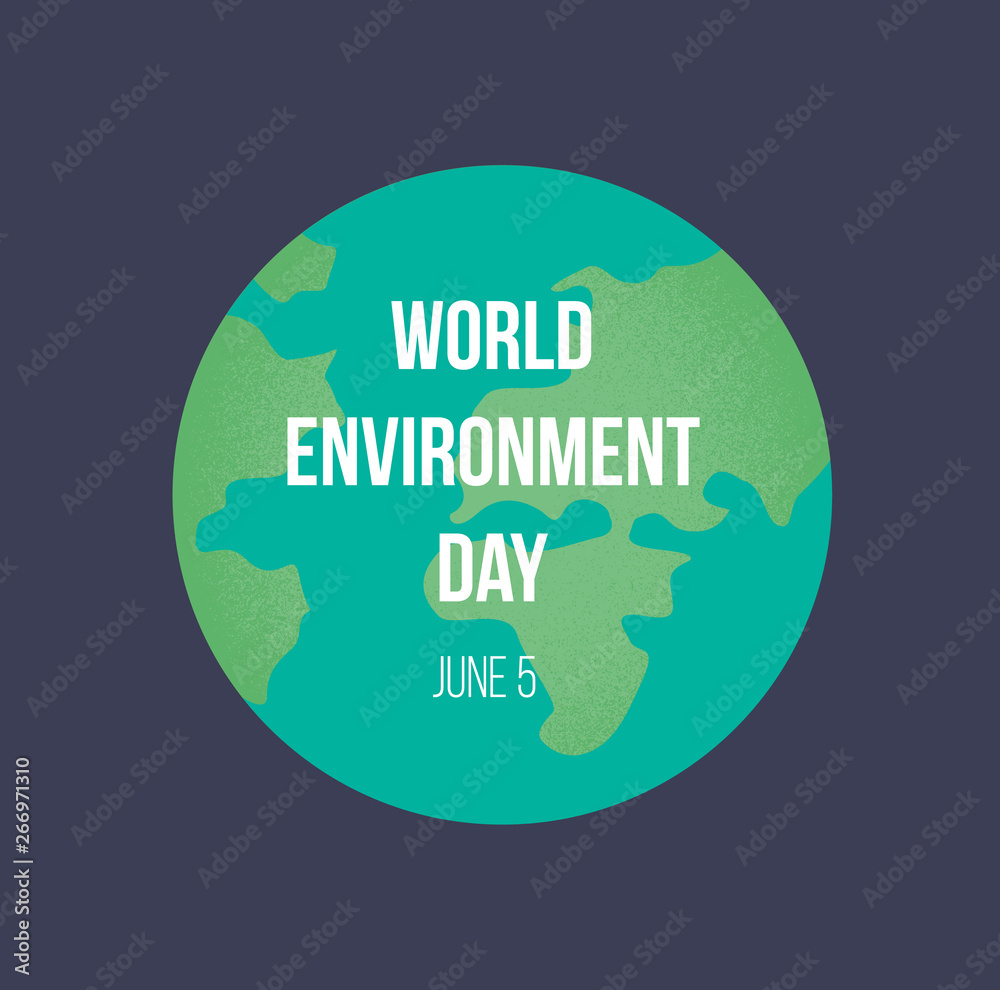 World environment day. Globe on dark background. Save the earth.