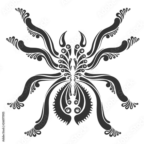 Spider vector illustration for tattoo